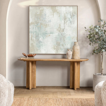 Montengo Solid Console Table by Classic Home in natural maple. Made from mango wood in a unique style.