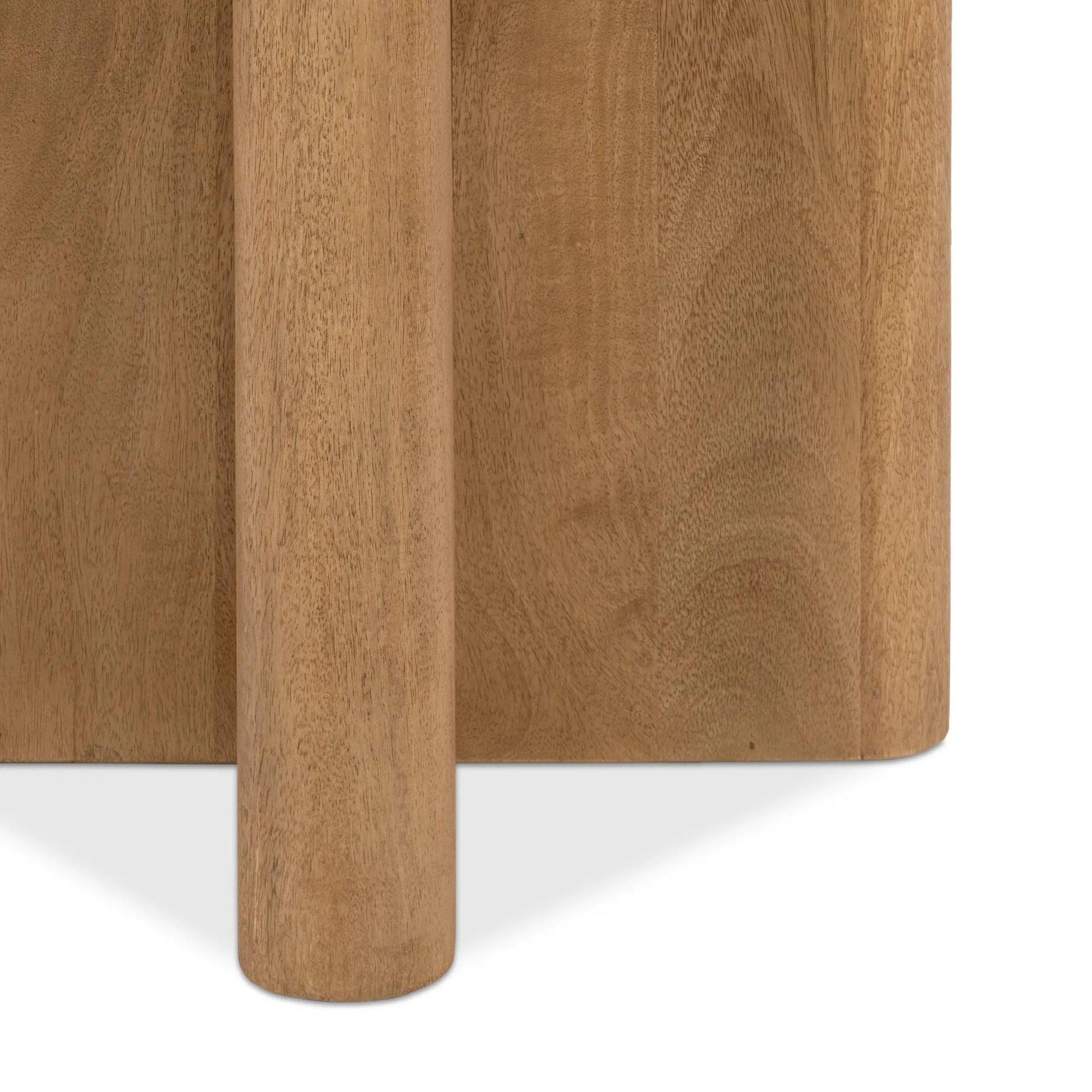 Montengo Solid Round End Table by Classic Home in natural maple. Made from mango wood in a unique style.