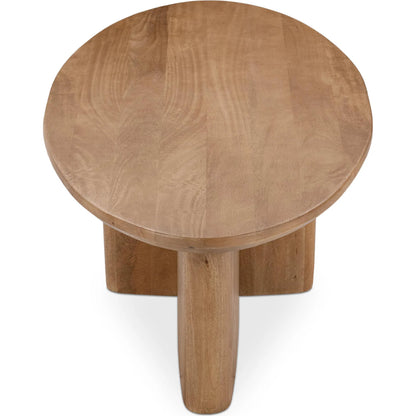 Montengo Solid Coffee Table by Classic Home in natural maple. Made from mango wood in a unique style.
