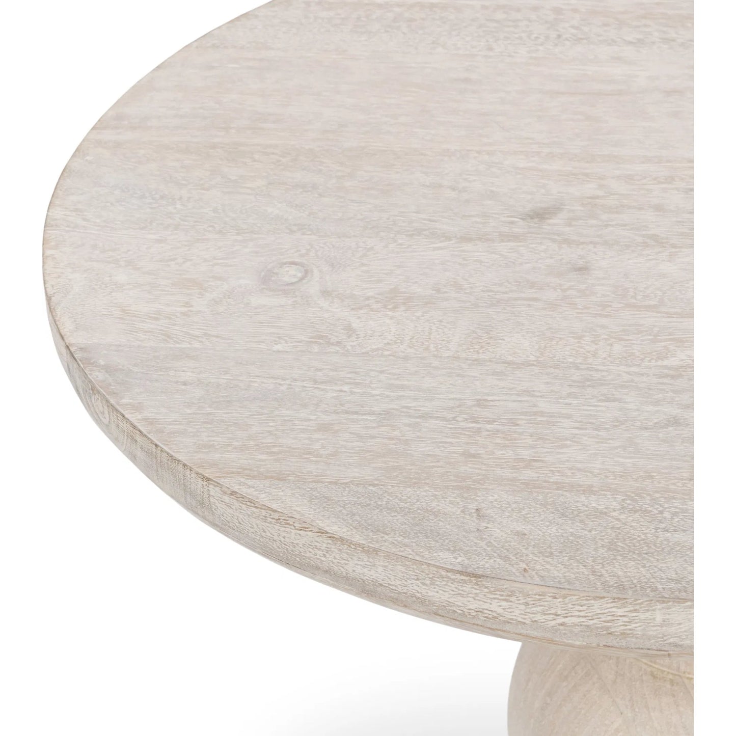 004 SI-2533201 | Closeup | Hera End Table by Classic Home in creamwood. Made from mango wood in a unique style.