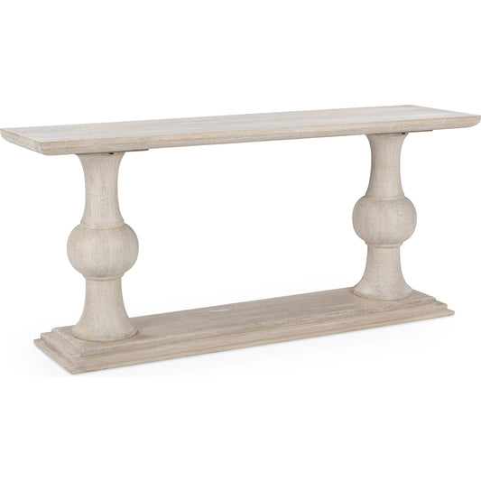 Hera Console Table by Classic Home in creamwood. Made from mango wood in a unique style.