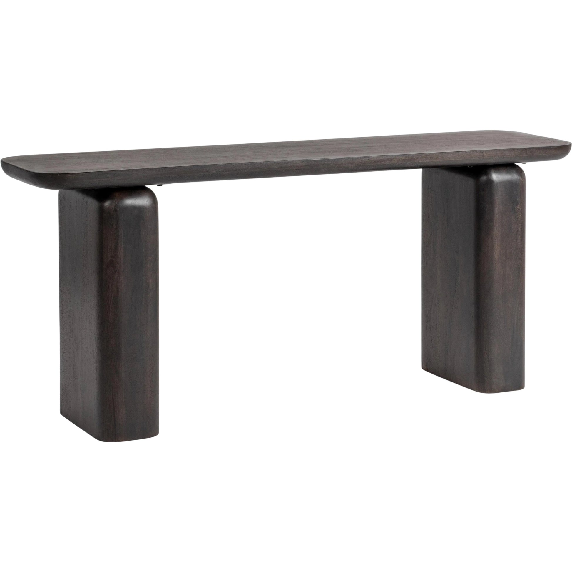 Chloe Console Table by Classic Home in truffle roast. Made from mango wood in a modern style.