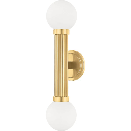 Reade Wall Sconce by Hudson Valley. Made from brass in a eclectic & global style.