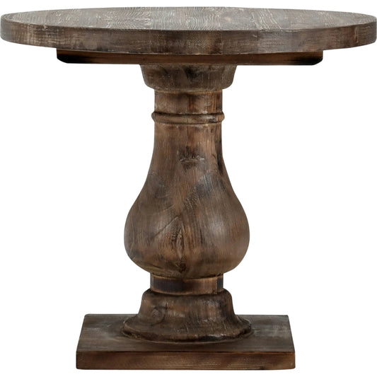 Carolina Reclaimed Pine Round End Table by Kosas Home. Made from unique in a transitional style.