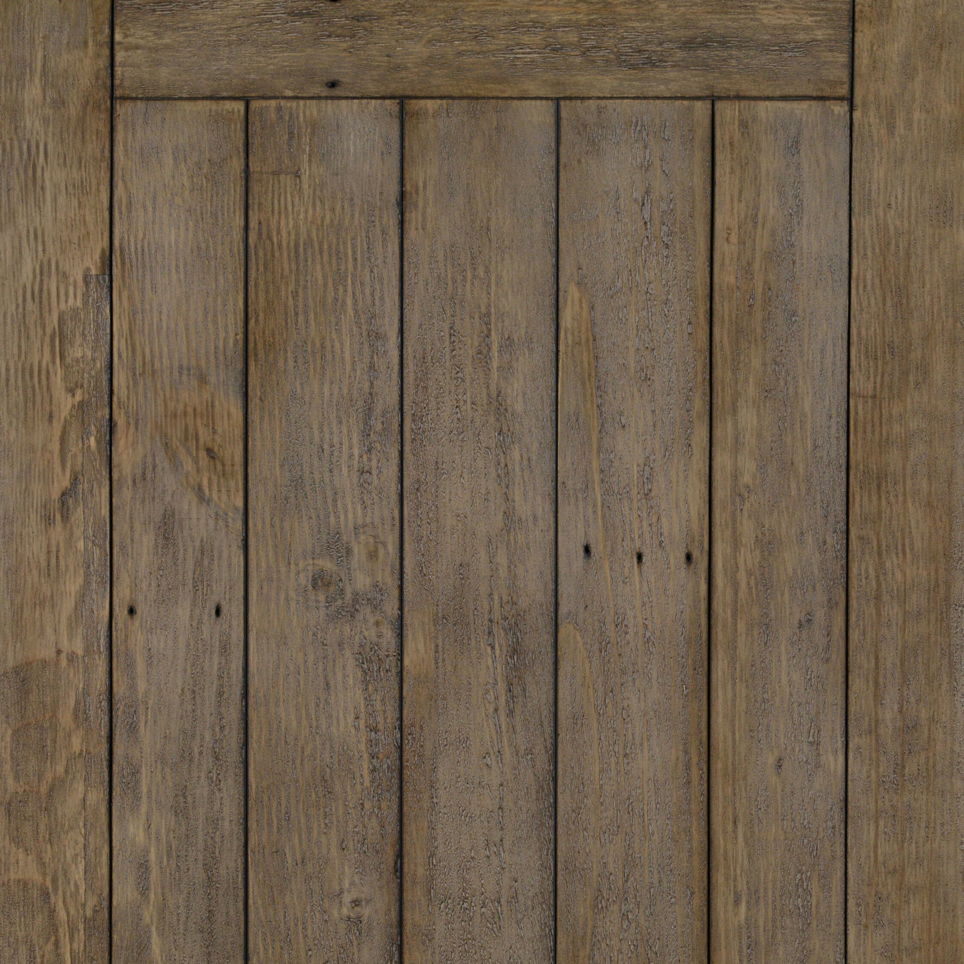 Driftwood Extension Dining Table by Kosas Home in desert gray. Made from reclaimed pine wood in a rustic style.