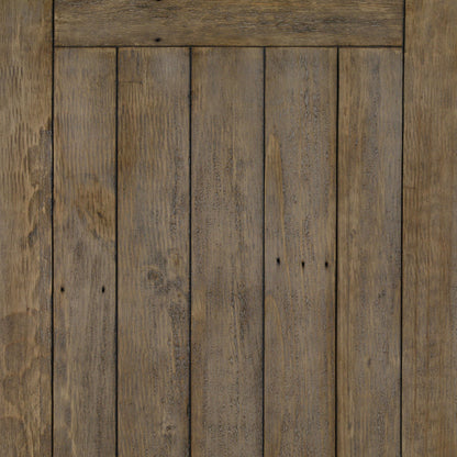 Driftwood Extension Dining Table by Kosas Home in desert gray. Made from reclaimed pine wood in a rustic style.