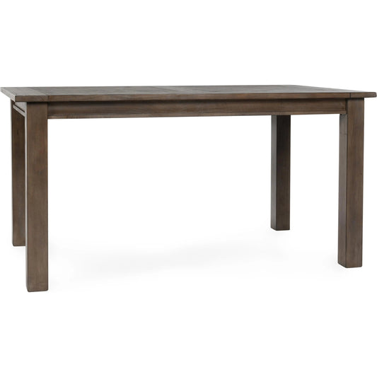 Driftwood Dining Table by Kosas Home in desert gray. Made from reclaimed pine wood in a rustic style.