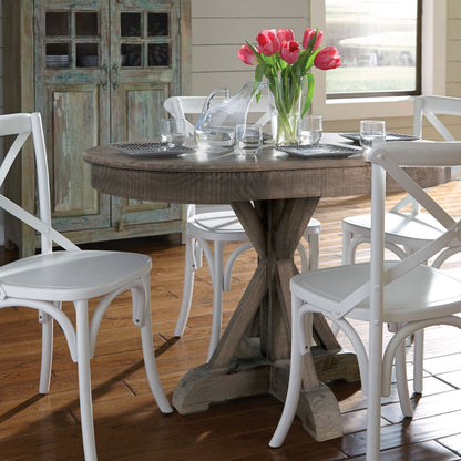 Maxwell Oval Pine Wood Dining Table by Kosas Home in natural. Made from pine wood in a cottage & farmhouse style.