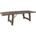 Tuscany Extension Dining Table by Kosas Home in desert gray. Made from reclaimed pine wood in a rustic style.
