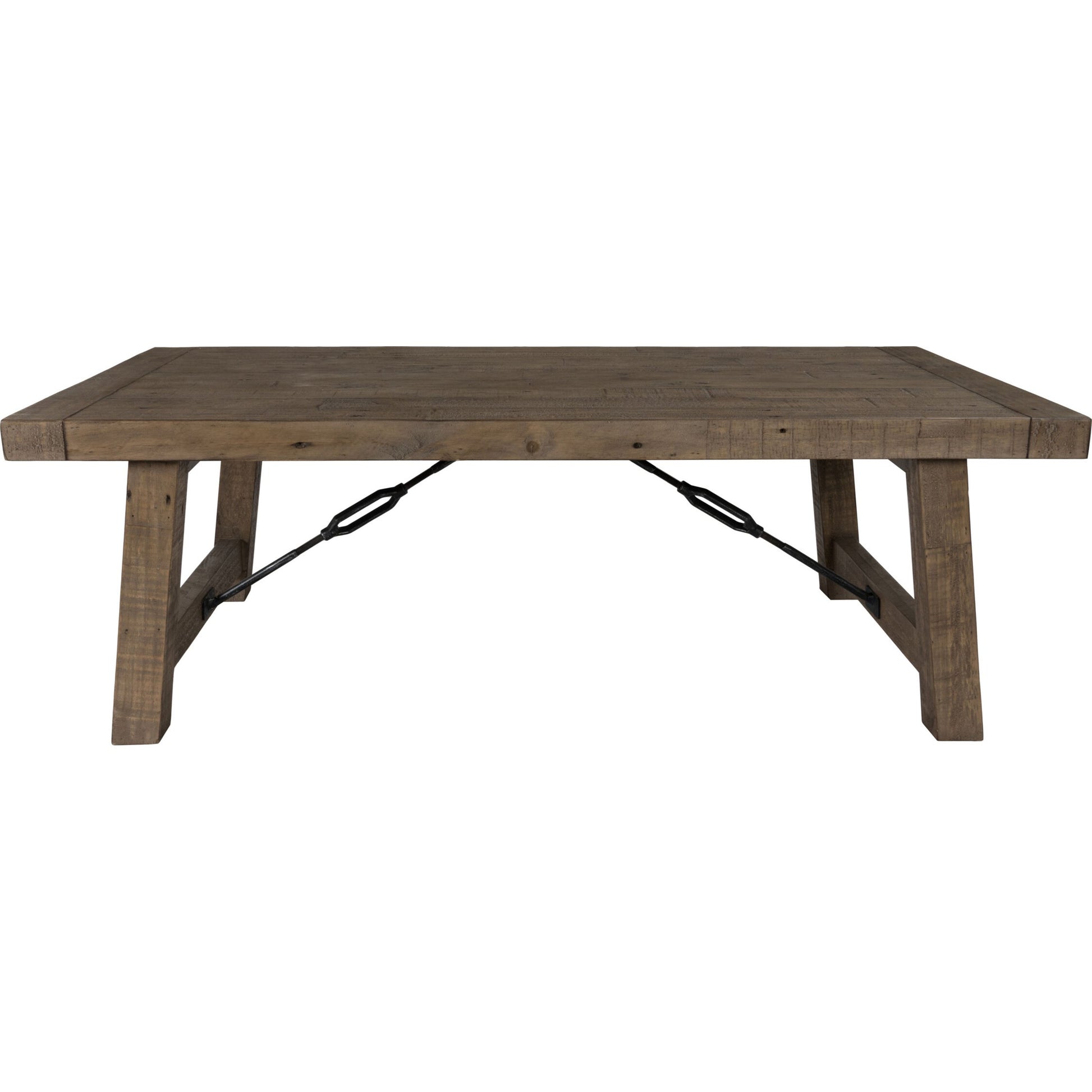 Tuscany Coffee Table by Kosas Home in weathered gray. Made from reclaimed pine wood in a rustic style.