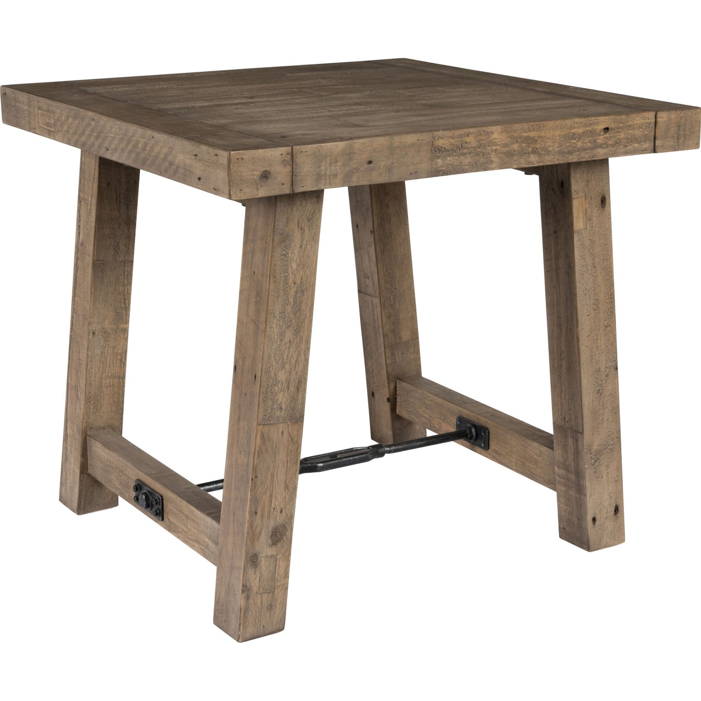001 SR-897834 | Primary Silo | Tuscany End Table by Kosas Home in weathered gray. Made from reclaimed pine wood in a rustic style.