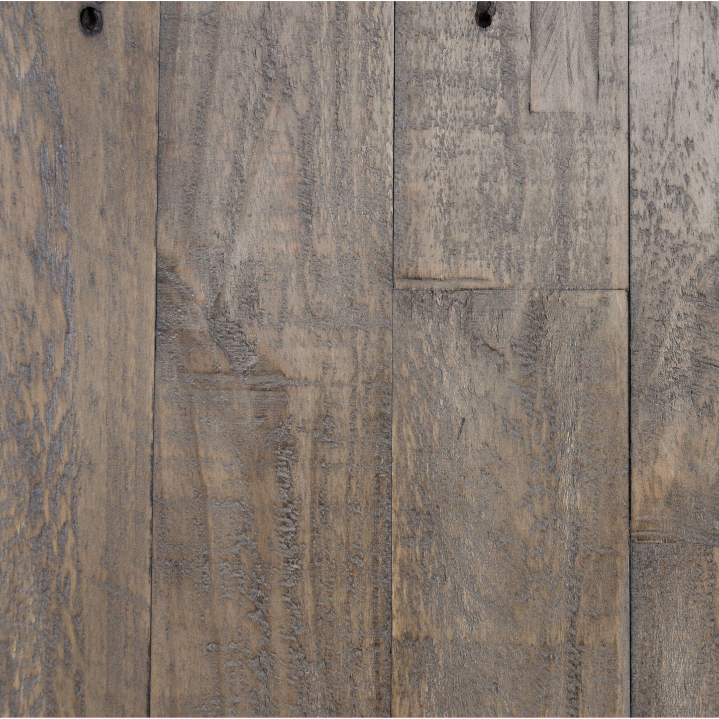 004 SR-897834 | Closeup | Tuscany End Table by Kosas Home in weathered gray. Made from reclaimed pine wood in a rustic style.