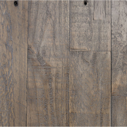 Tuscany End Table by Kosas Home in weathered gray. Made from reclaimed pine wood in a rustic style.