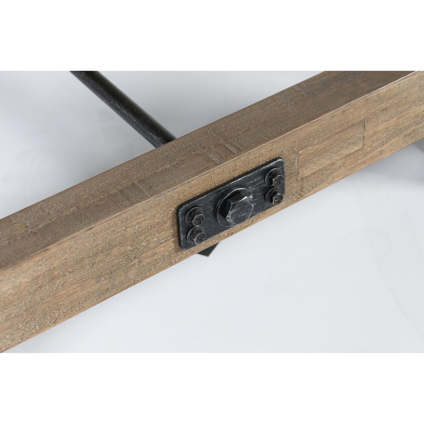 006 SR-897834 | Closeup | Tuscany End Table by Kosas Home in weathered gray. Made from reclaimed pine wood in a rustic style.