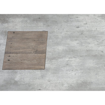Paxton Coffee Table by Classic Home in antique gray. Made from concrete laminate top, reclaimed pine in a modern style.