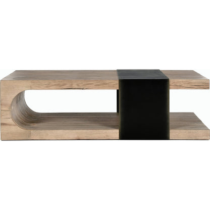 Danica Coffee Table by Classic Home. Made from reclaimed oak, metal in a modern style.