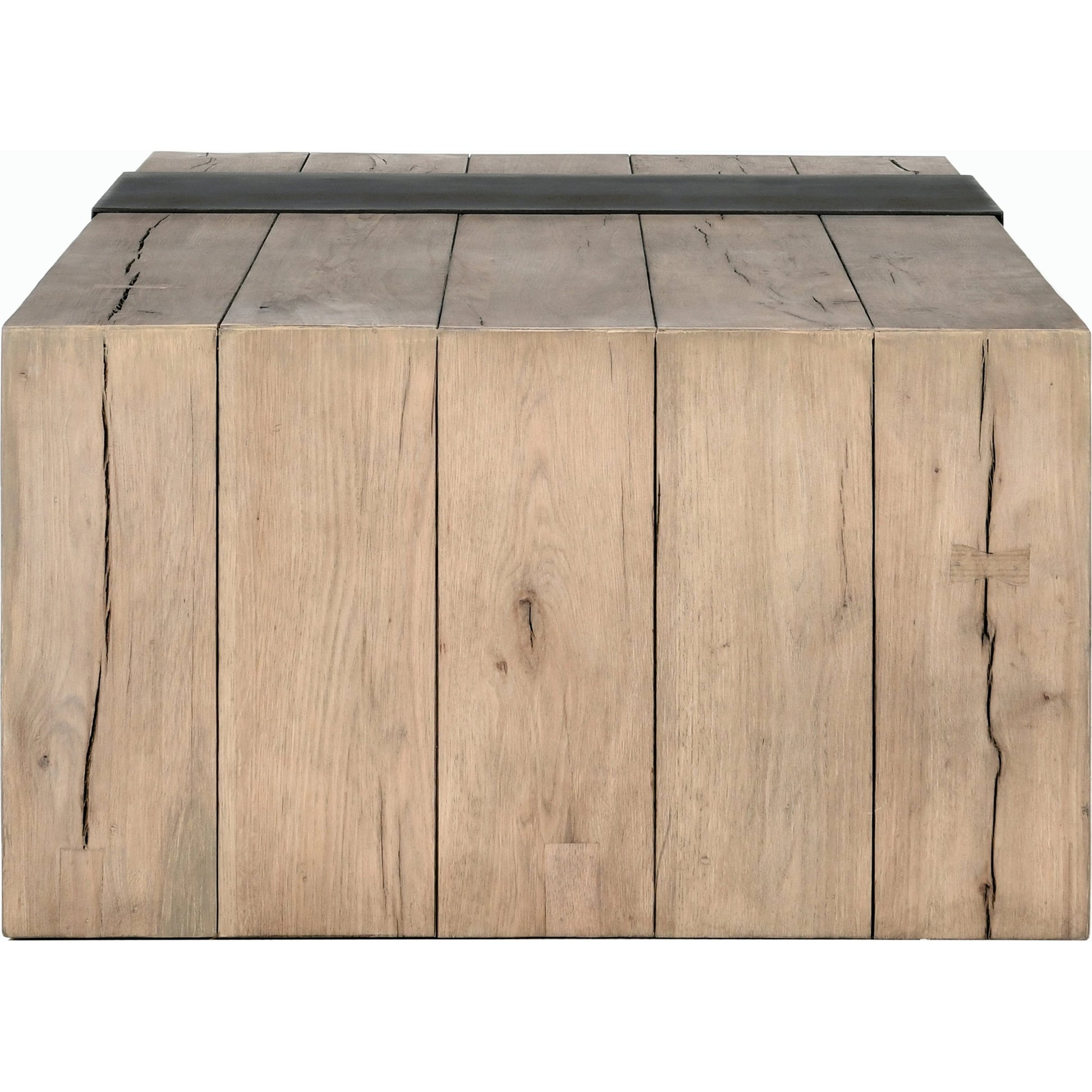 Danica Coffee Table by Classic Home. Made from reclaimed oak, metal in a modern style.