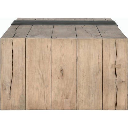 Danica Coffee Table by Classic Home. Made from reclaimed oak, metal in a modern style.