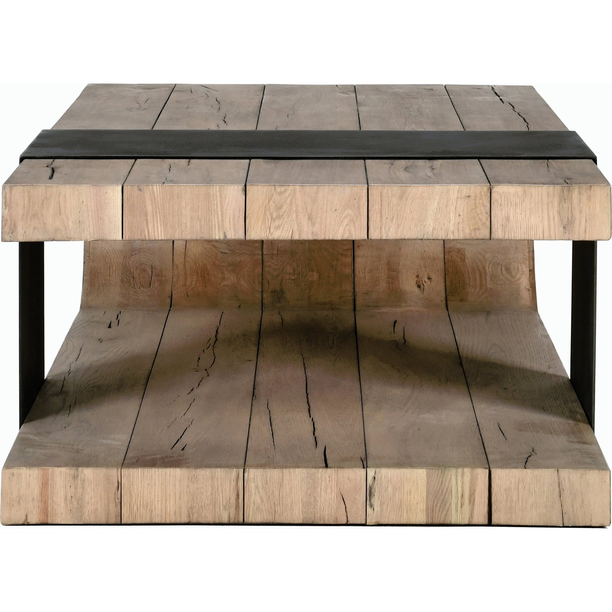 Danica Coffee Table by Classic Home. Made from reclaimed oak, metal in a modern style.