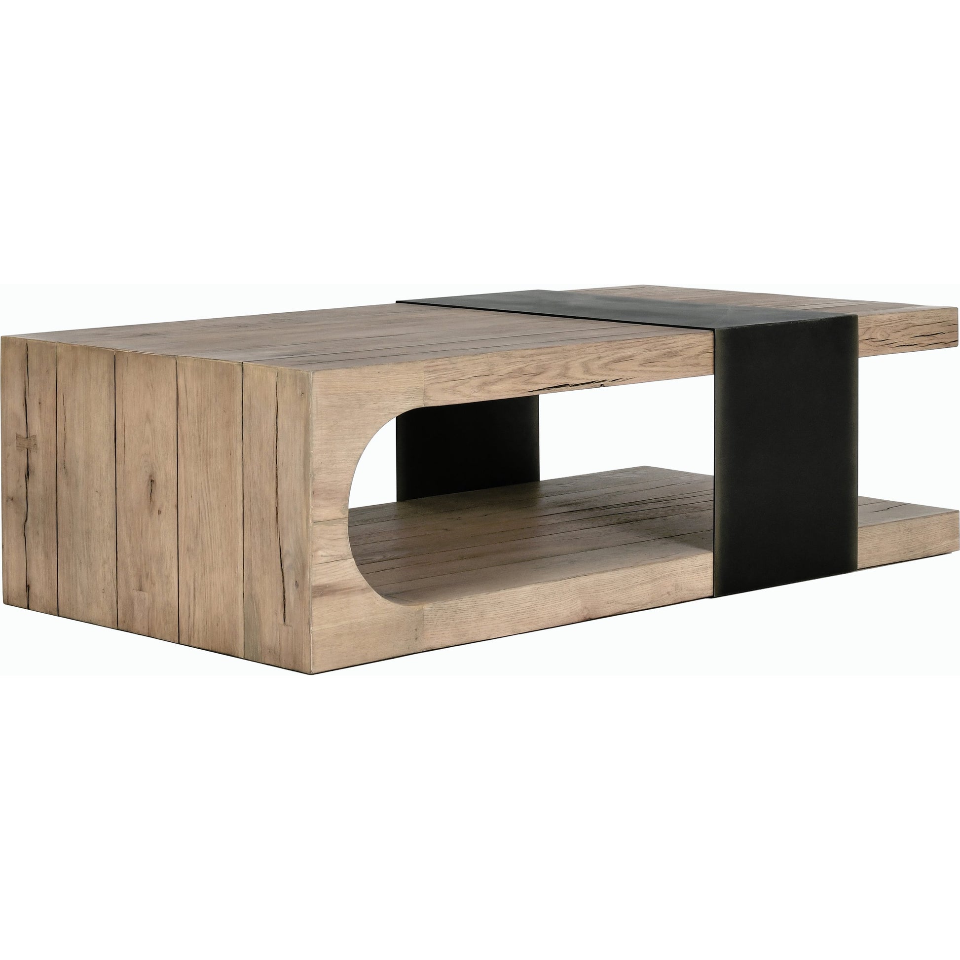 Danica Coffee Table by Classic Home. Made from reclaimed oak, metal in a modern style.