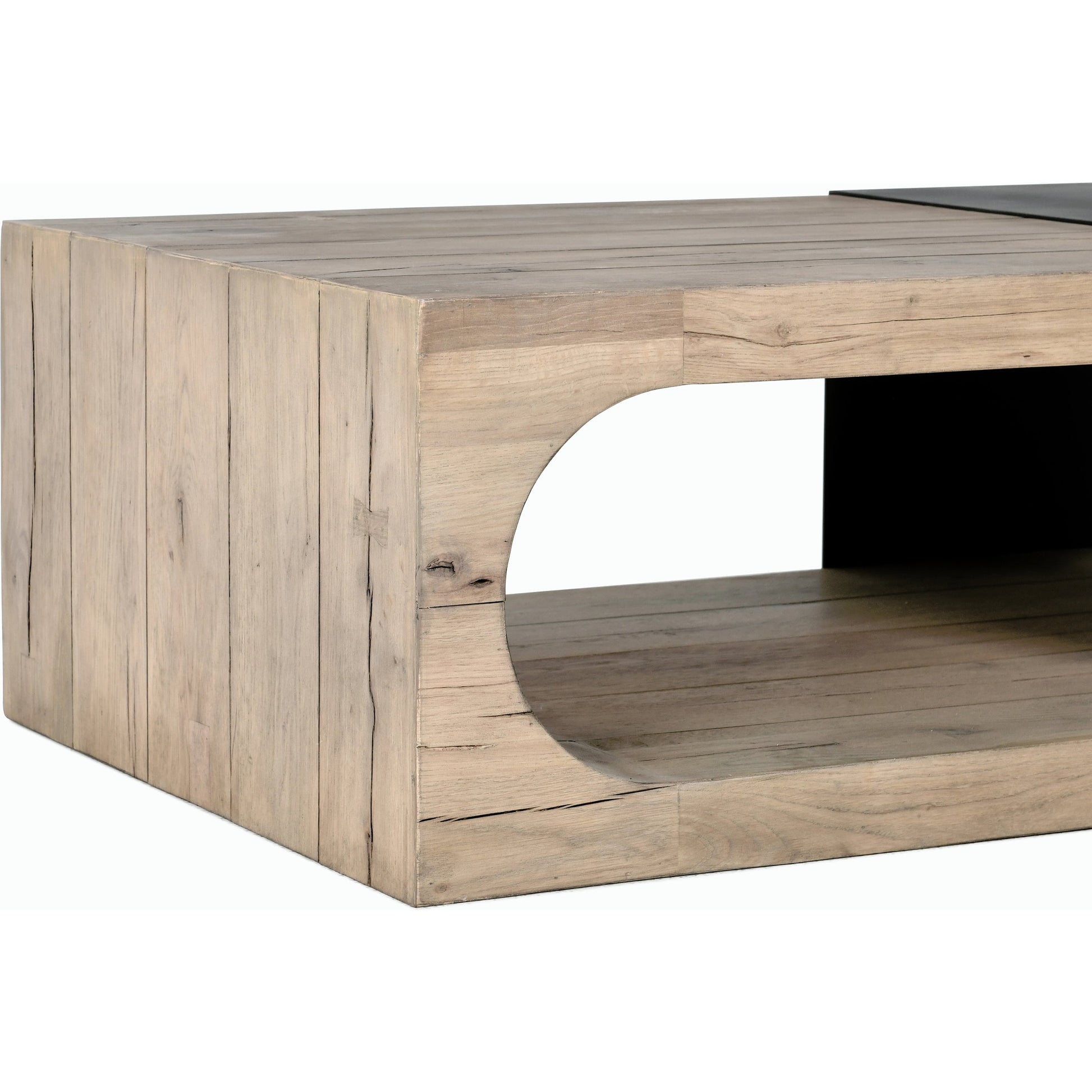 Danica Coffee Table by Classic Home. Made from reclaimed oak, metal in a modern style.