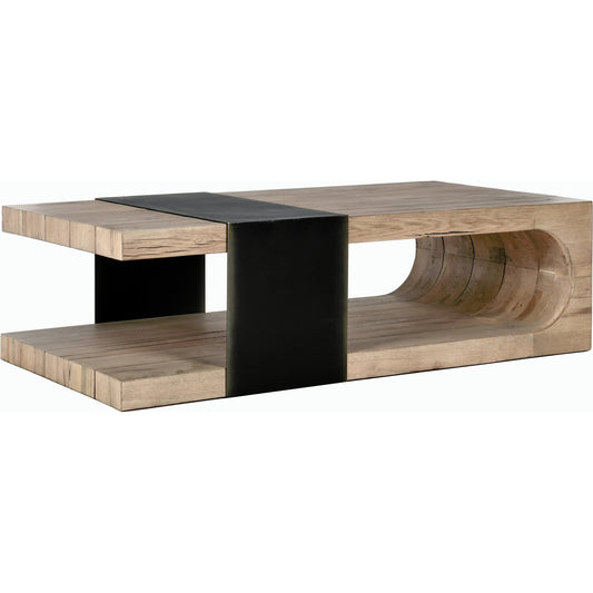 Danica Coffee Table by Classic Home. Made from reclaimed oak, metal in a modern style.