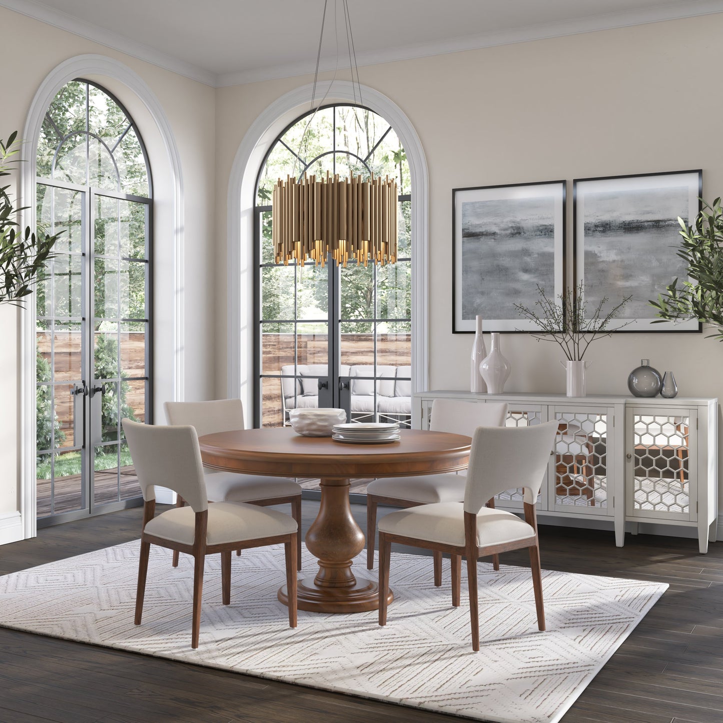 011 SI-1826830 | Lifestyle | Adrienne Dining Table by Kosas Home. Made from unique in a cottage & farmhouse style.