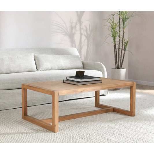 Fenmore Coffee Table by Kosas Home in natural. Made from pine wood in a transitional style.