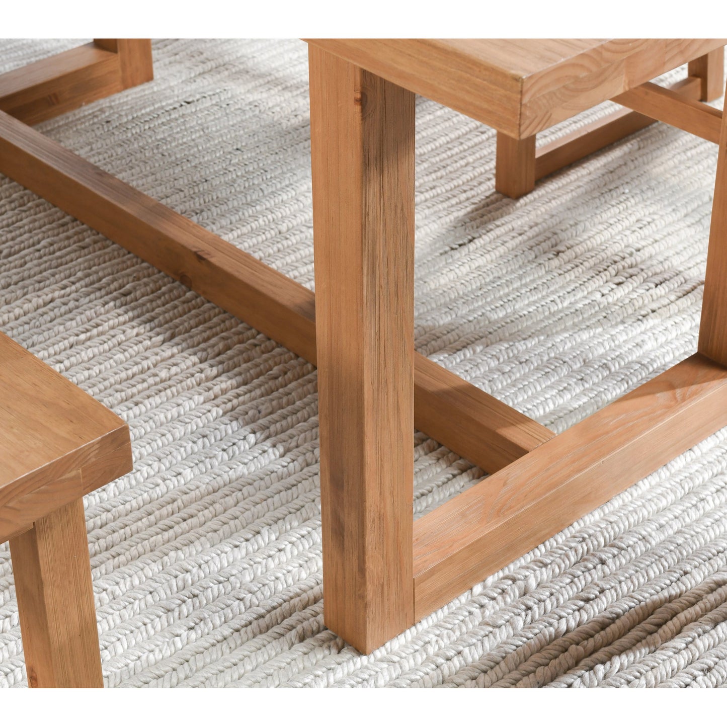 004 SI-2007478 | Closeup | Fenmore Dining Table by Kosas Home. Made from pine wood in a modern style.