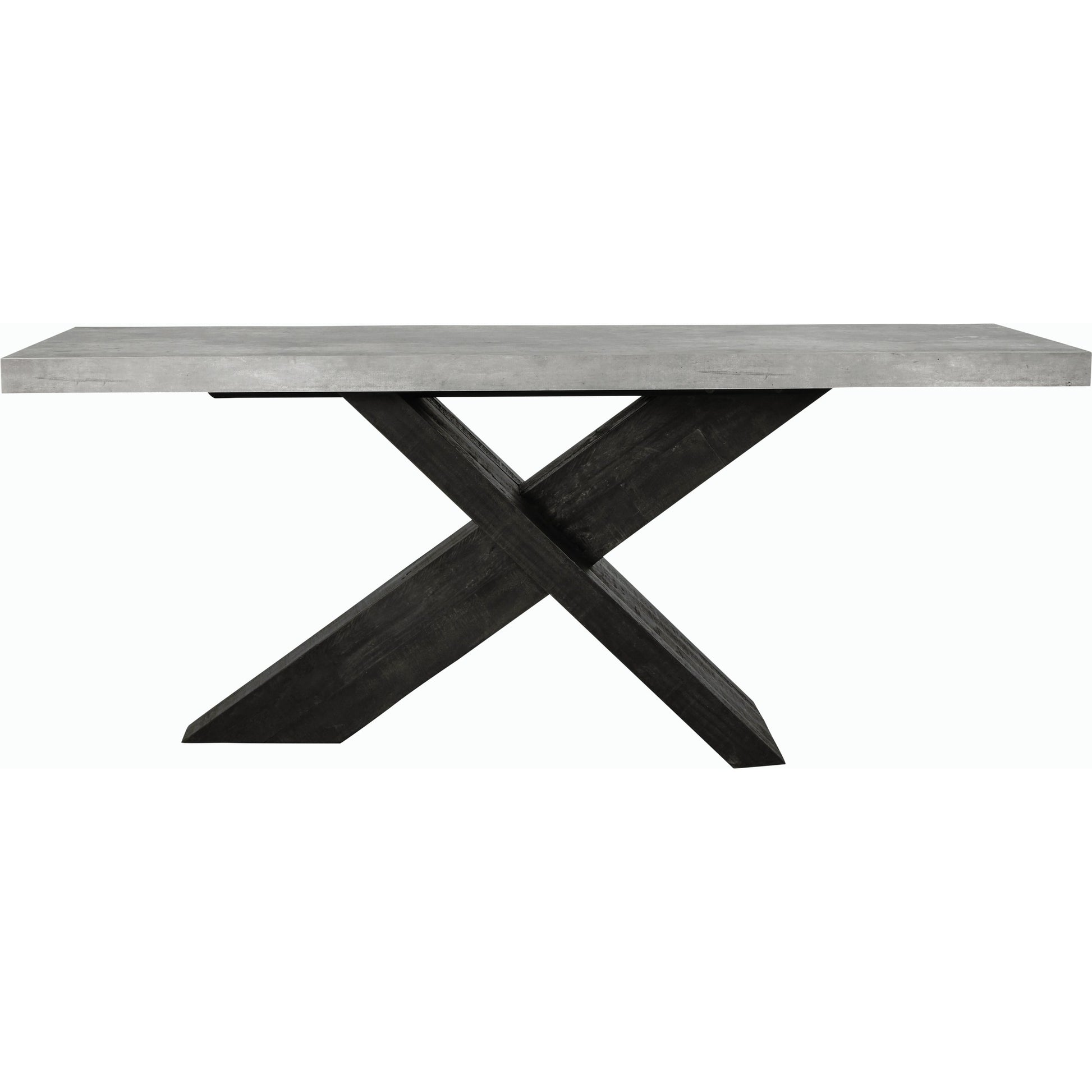 Durant Console Table by Classic Home in black, grey. Made from concrete laminate, reclaimed pine in a modern style.