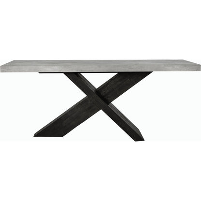 Durant Console Table by Classic Home in black, grey. Made from concrete laminate, reclaimed pine in a modern style.