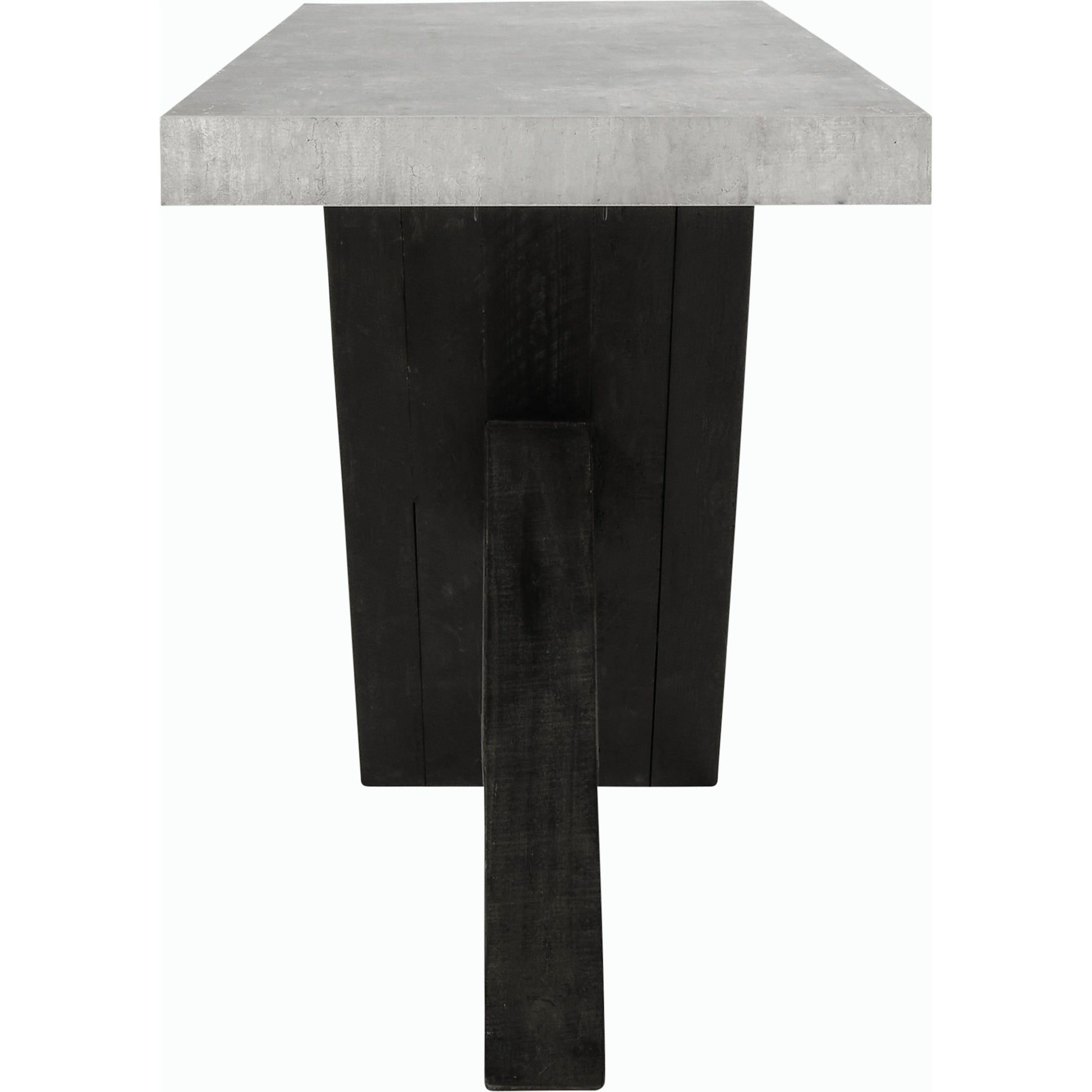 Durant Console Table by Classic Home in black, grey. Made from concrete laminate, reclaimed pine in a modern style.