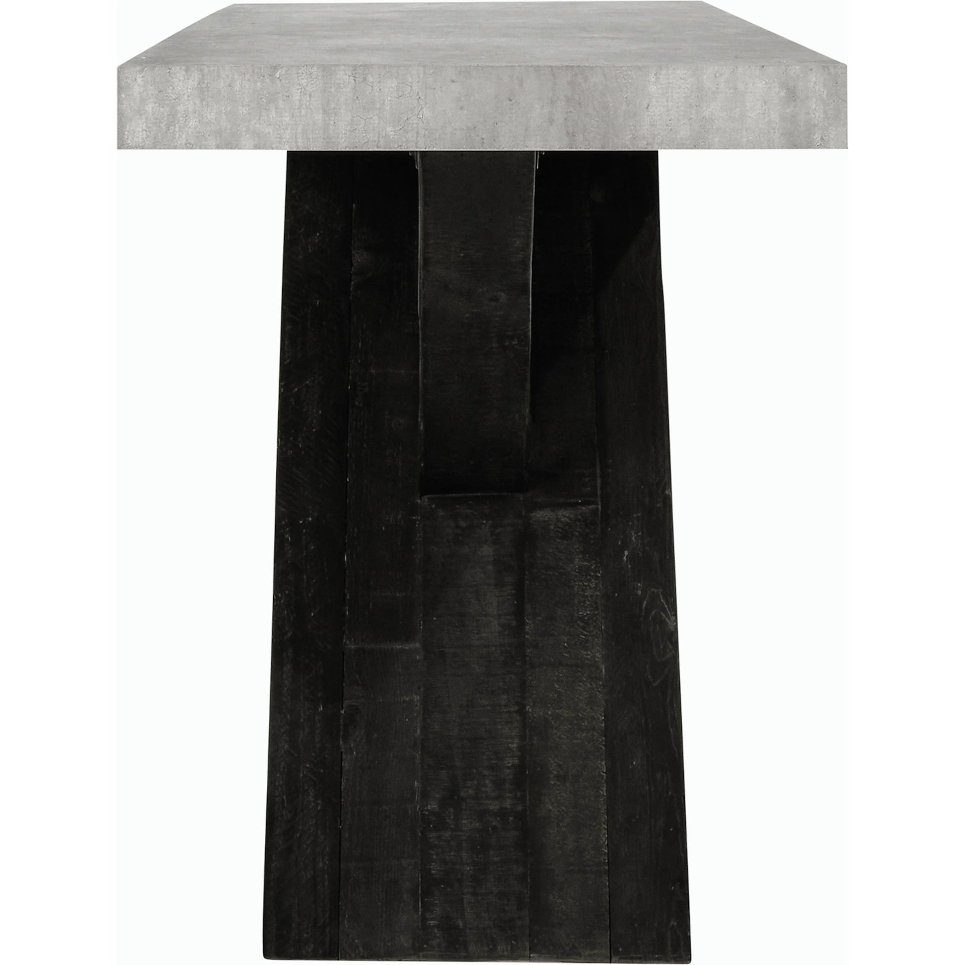 Durant Console Table by Classic Home in black, grey. Made from concrete laminate, reclaimed pine in a modern style.