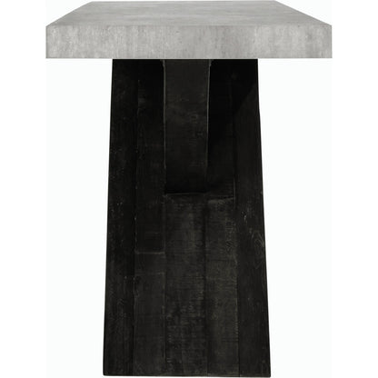 Durant Console Table by Classic Home in black, grey. Made from concrete laminate, reclaimed pine in a modern style.