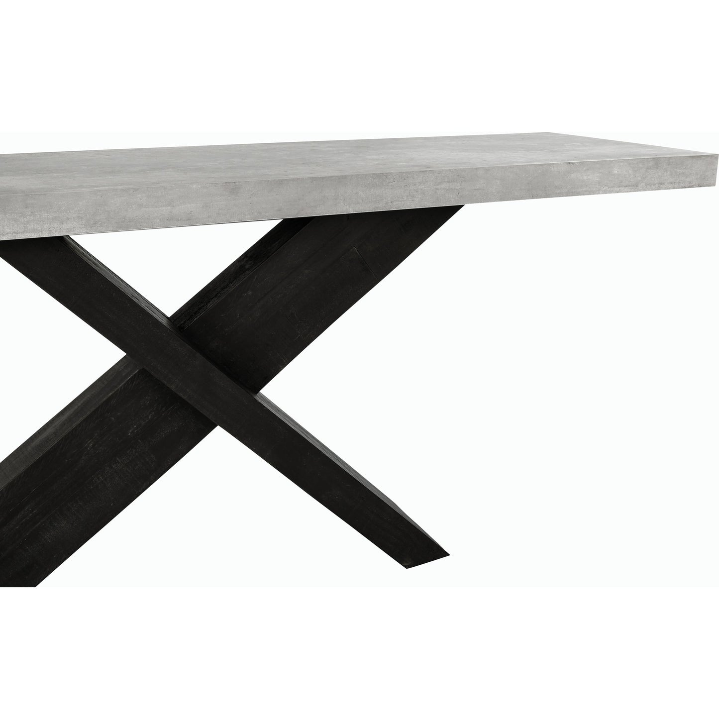 005 SI-2162576 | Closeup | Durant Console Table by Classic Home in black, grey. Made from concrete laminate, reclaimed pine in a modern style.