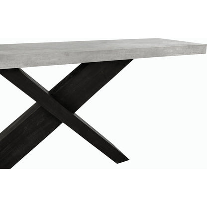 Durant Console Table by Classic Home in black, grey. Made from concrete laminate, reclaimed pine in a modern style.