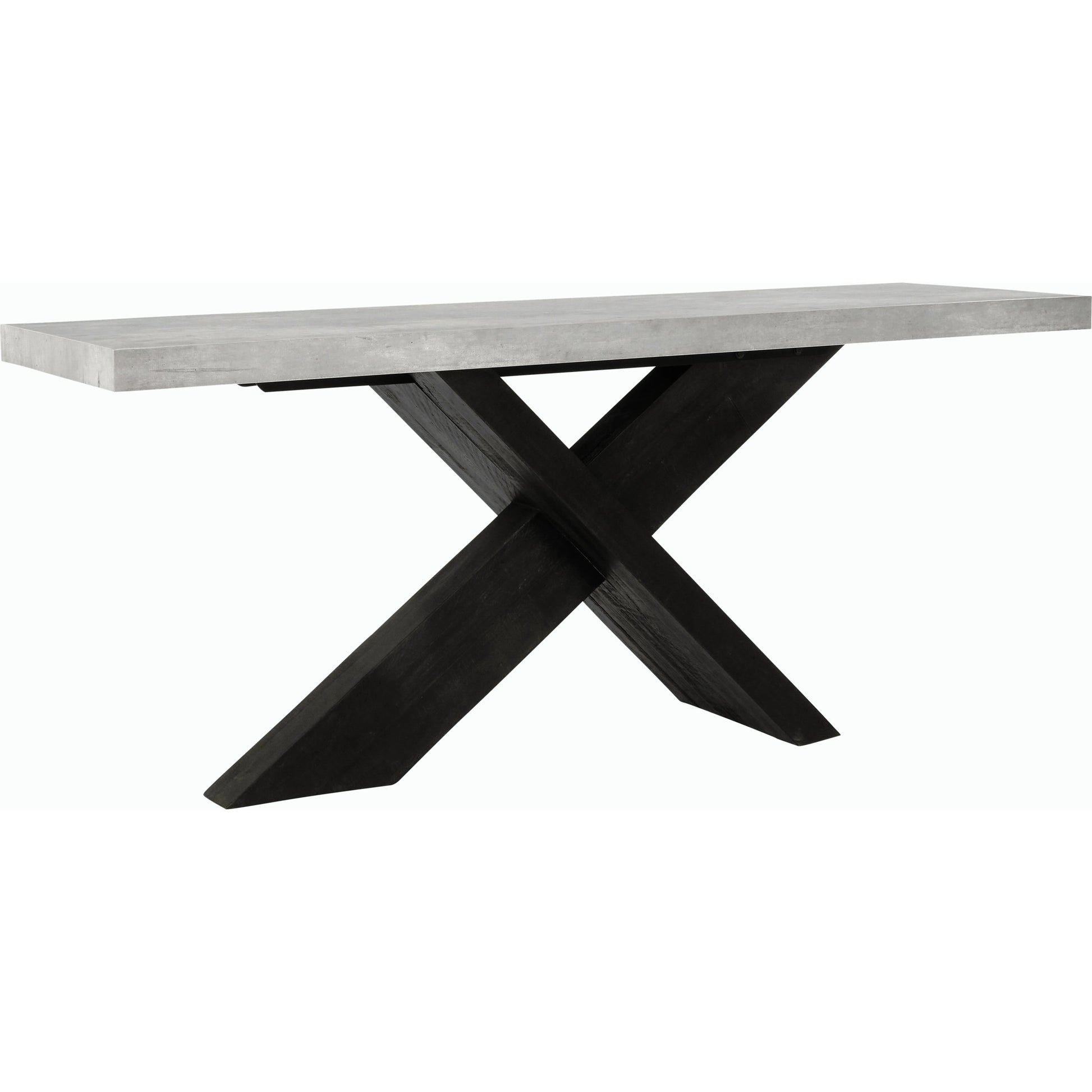 Durant Console Table by Classic Home in black, grey. Made from concrete laminate, reclaimed pine in a modern style.