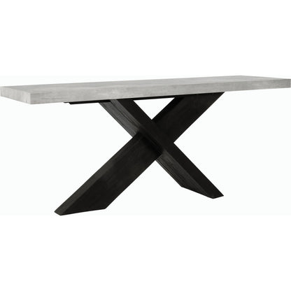 Durant Console Table by Classic Home in black, grey. Made from concrete laminate, reclaimed pine in a modern style.