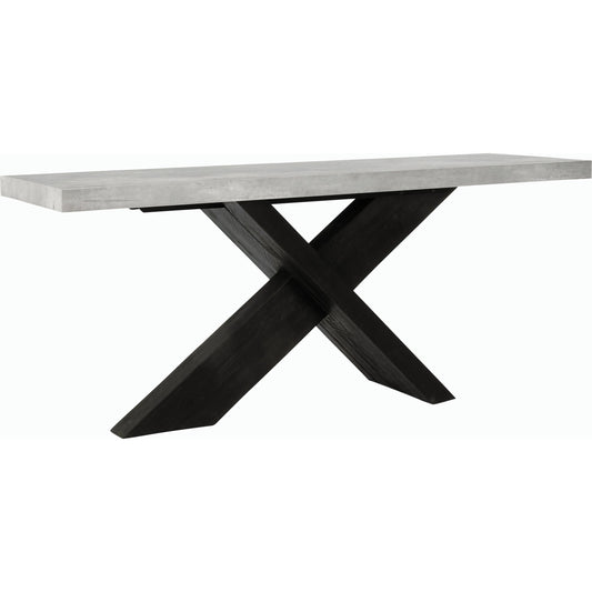 Durant Console Table by Classic Home in black, grey. Made from concrete laminate, reclaimed pine in a modern style.