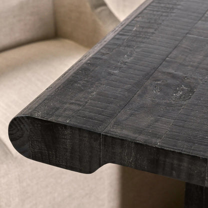 Larson Dining Table by Classic Home in black, classic brass. Made from pine wood in a modern style.