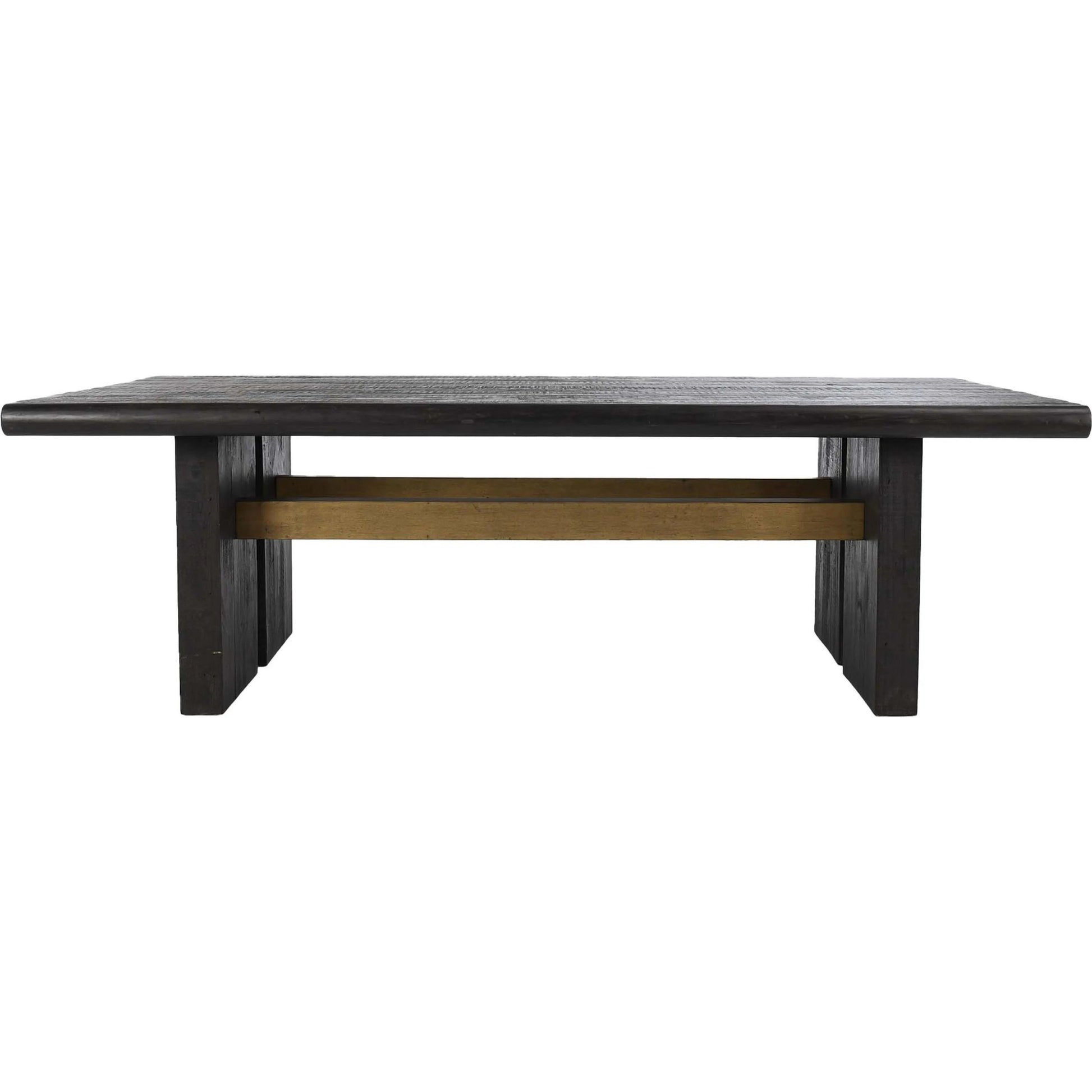 Larson Dining Table by Classic Home in black, classic brass. Made from pine wood in a modern style.