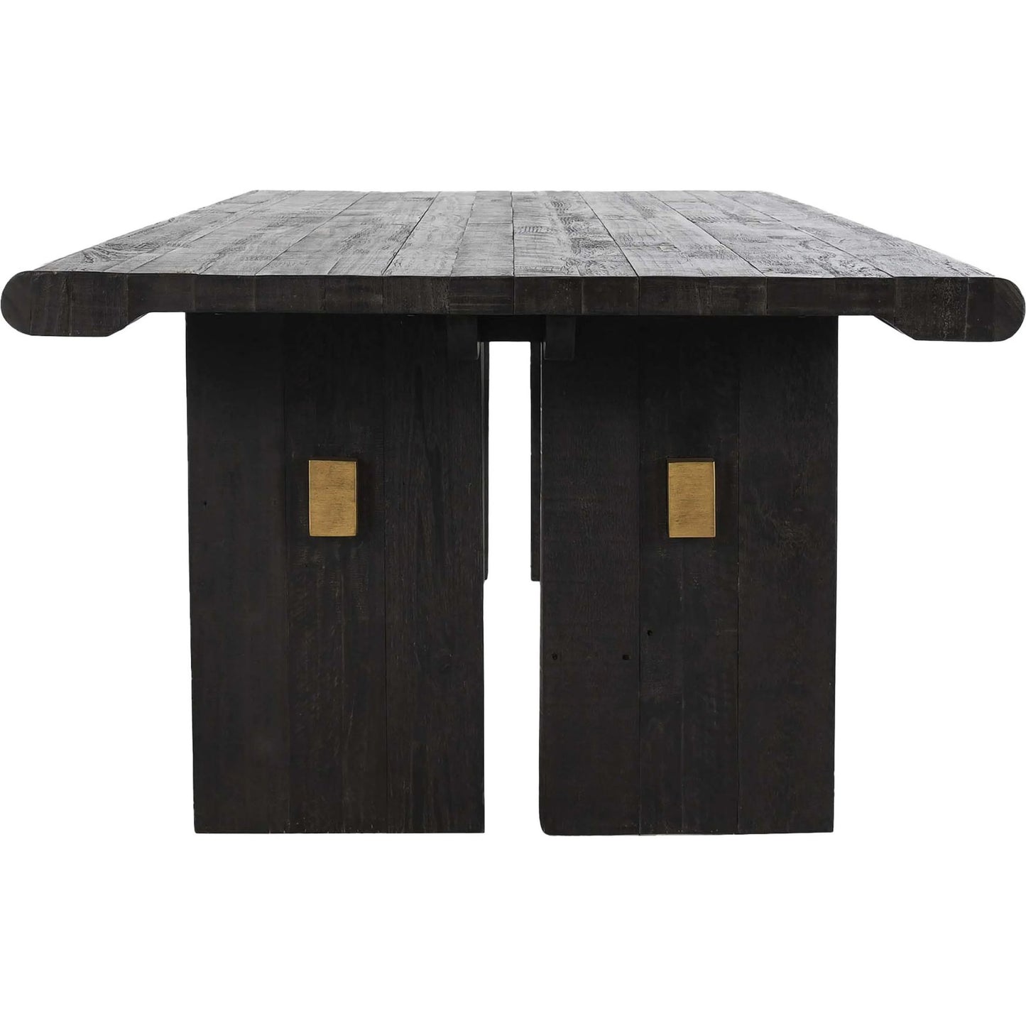 002 SI-2078726 | Additional Silo | Larson Dining Table by Classic Home in black, classic brass. Made from pine wood in a modern style.