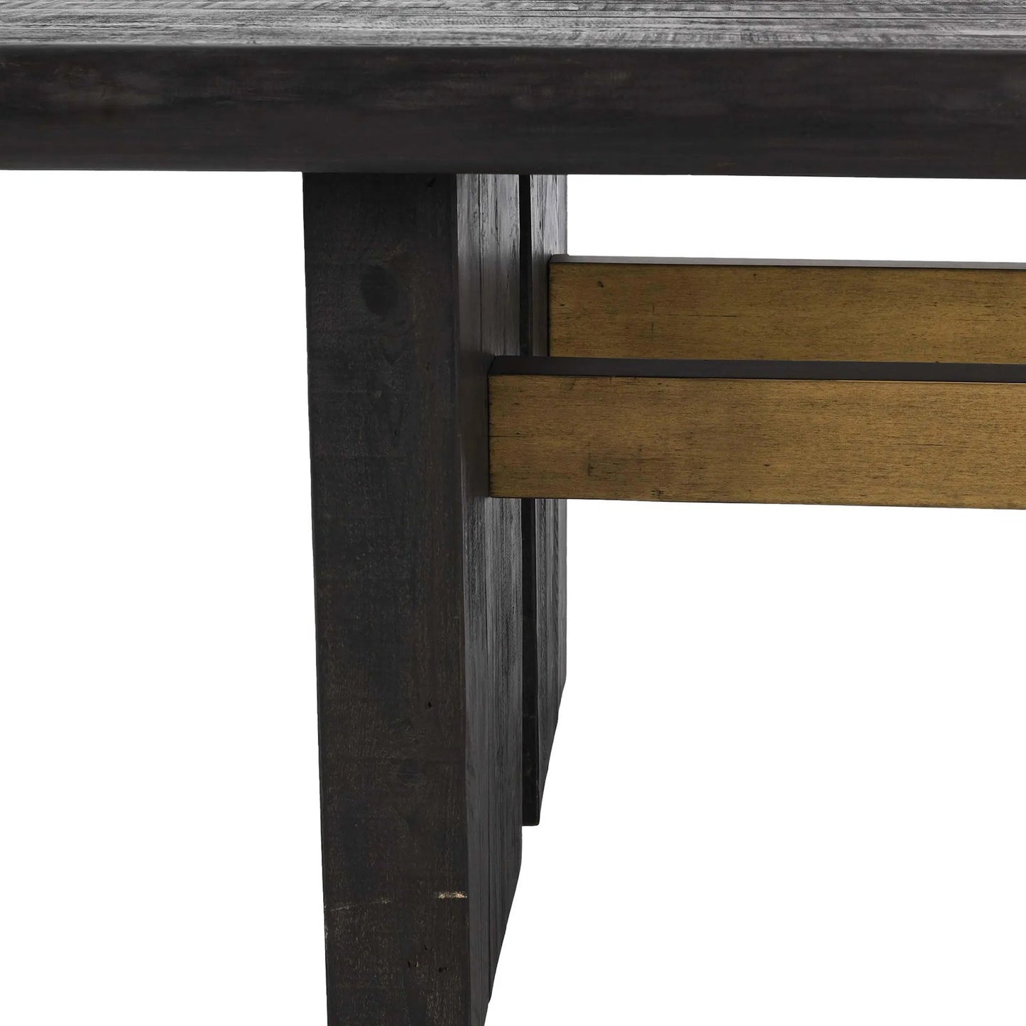 007 SI-2078726 | Closeup | Larson Dining Table by Classic Home in black, classic brass. Made from pine wood in a modern style.