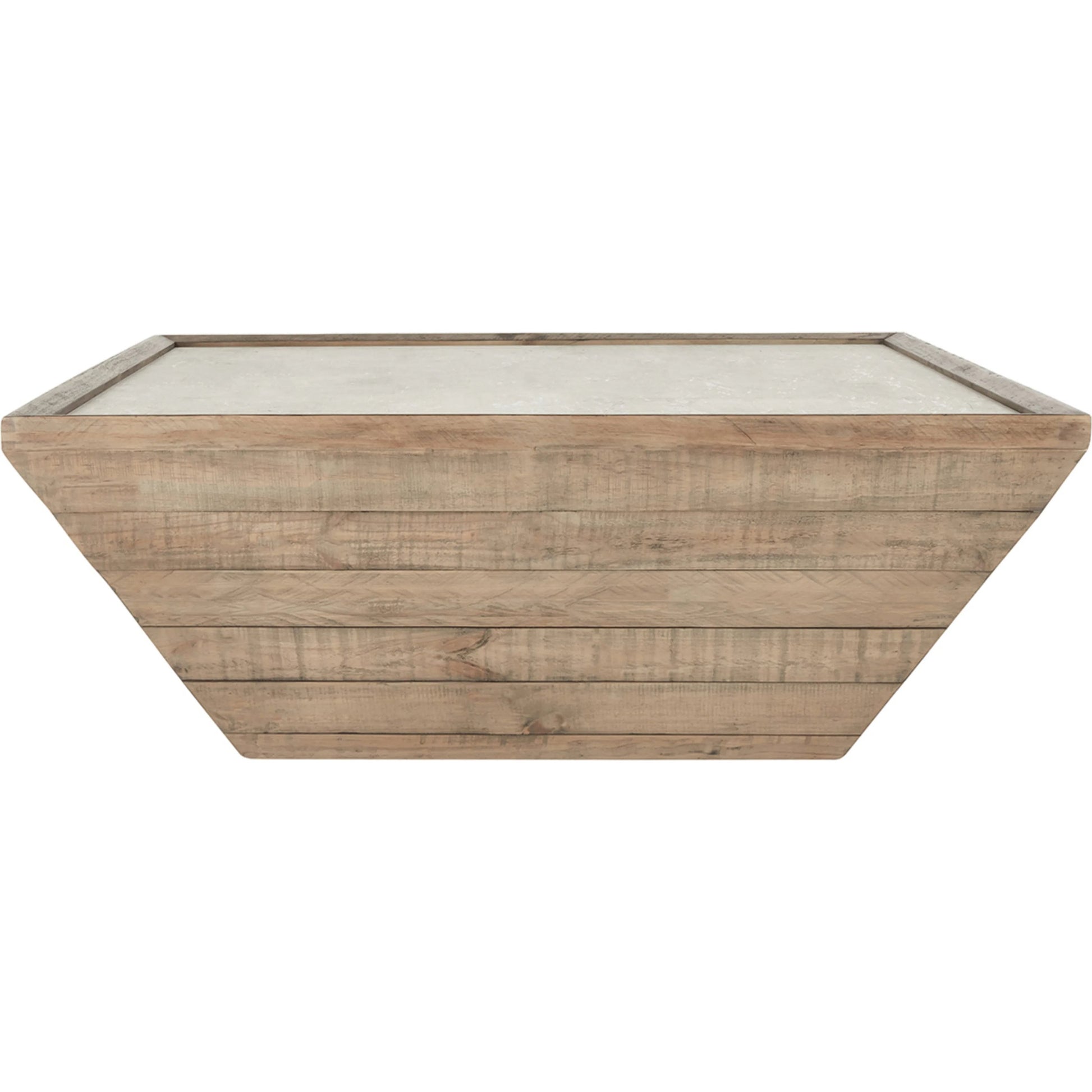 Dalton Square Reclaimed Pine Wood Coffee Table by Classic Home in natural/antique white. Made from unique in a unique style.