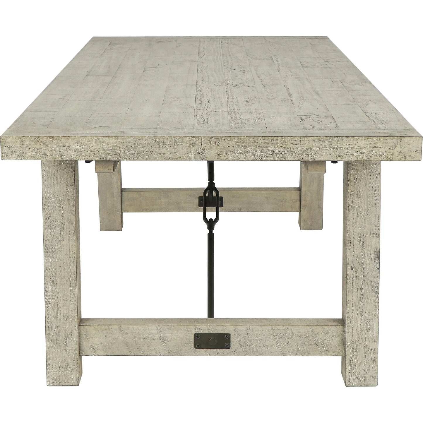 003 SI-2453391 | Additional Silo | Tuscany Reclaimed Pine 106” Extension Dining Table by Kosas Home in beige. Made from reclaimed pine wood in a transitional style.