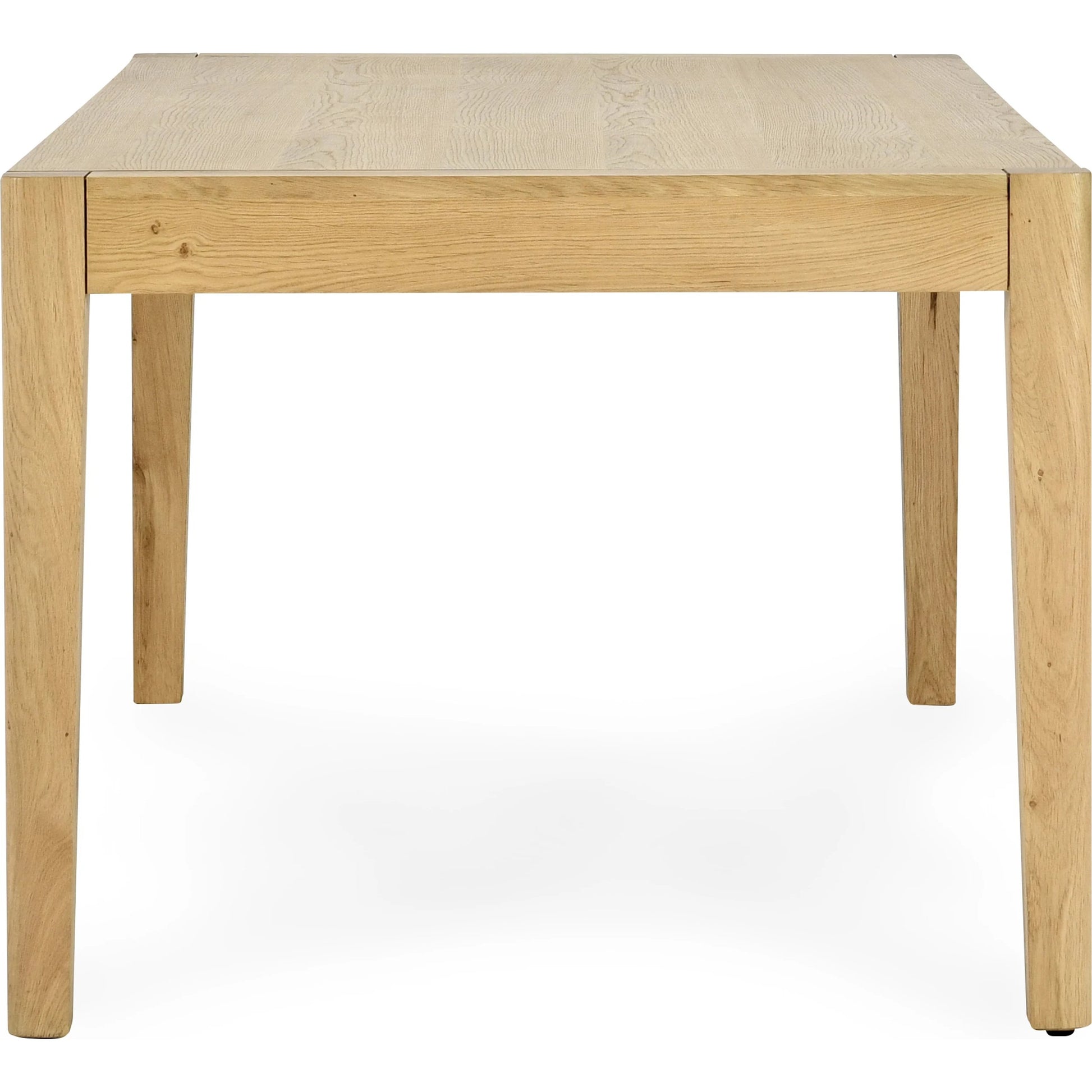 Beechgrove Dining Table by Kosas Home in natural brown. Made from oak wood in a modern style.