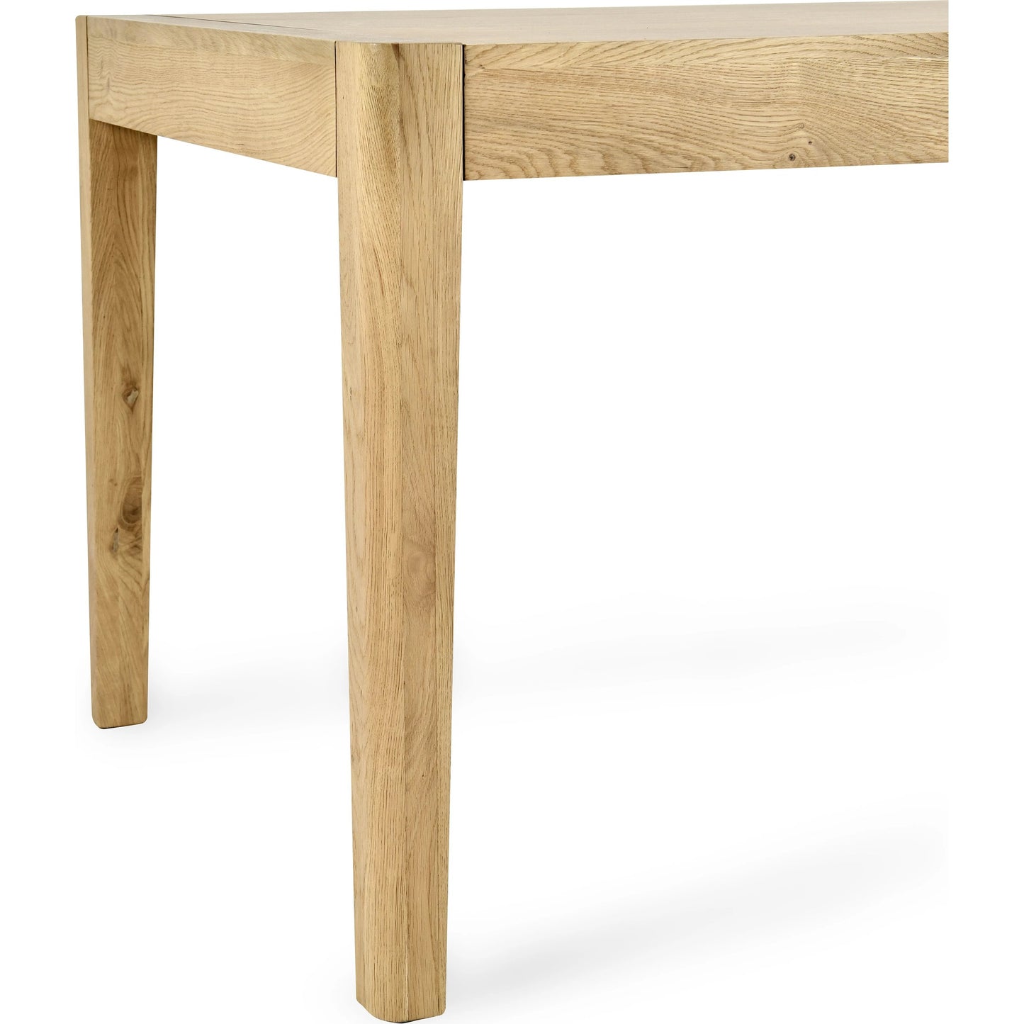 005 SI-2160264 | Closeup | Beechgrove Dining Table by Kosas Home in natural brown. Made from oak wood in a modern style.