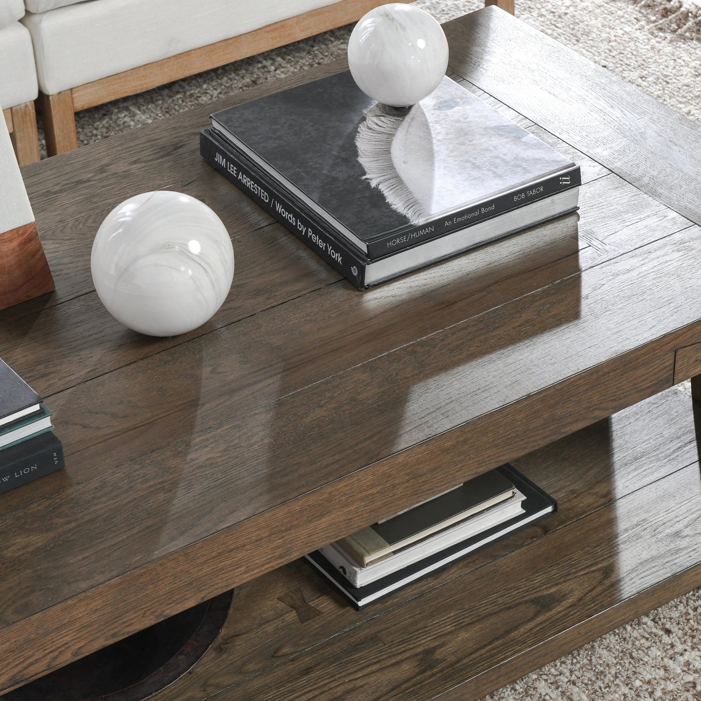 009 SI-2160265 | Closeup | Troy Oak Coffee Table by Classic Home. Made from unique in a modern style.