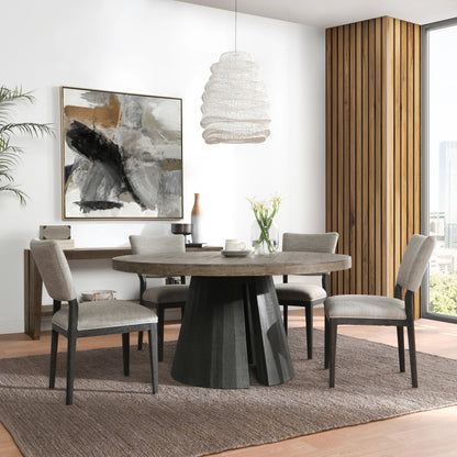 Troy Oak Console Table by Classic Home in brown. Made from oak wood in a modern style.