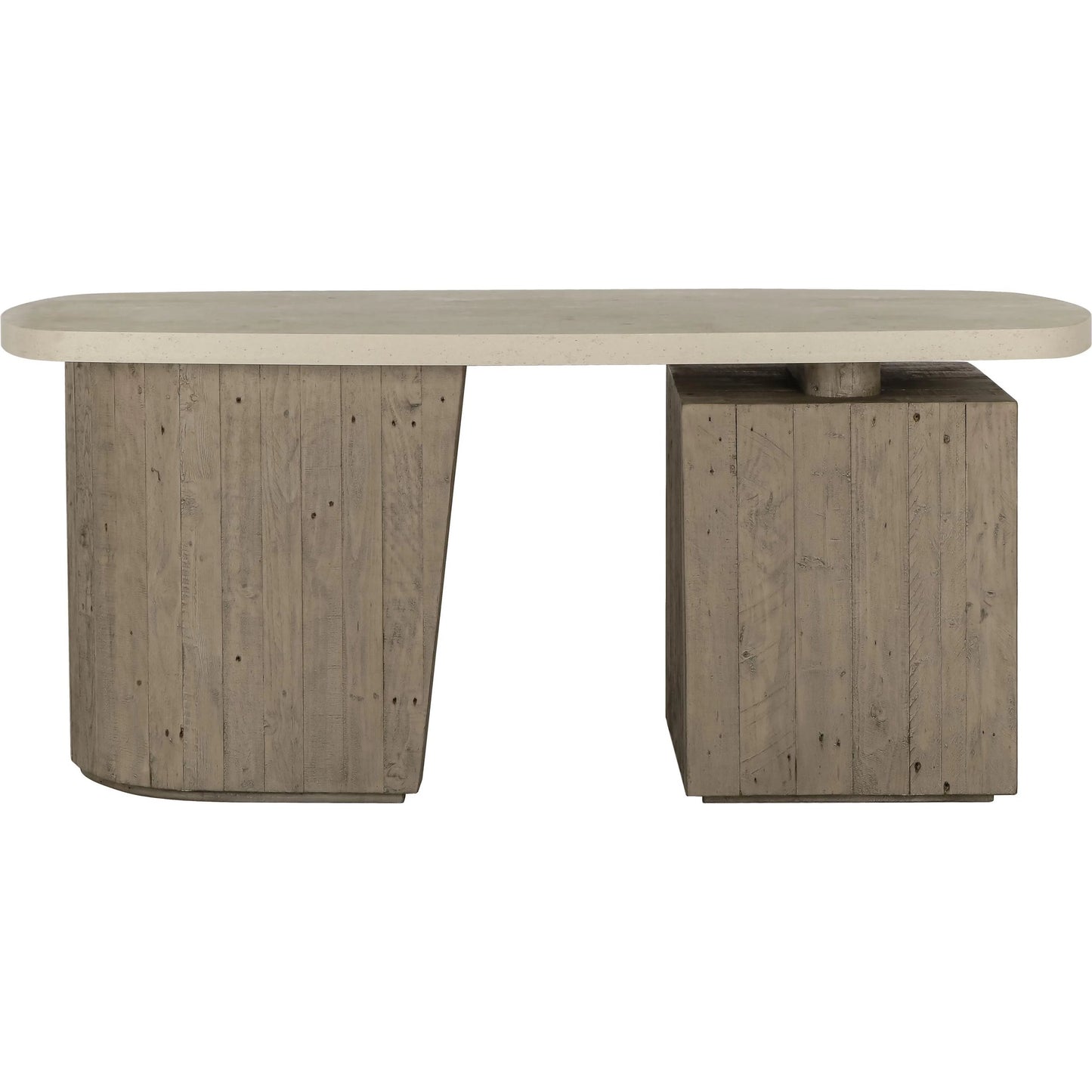 005 SI-2249233 | Additional Silo | Angus Reclaimed Wood Writing Desk by Classic Home in gray. Made from concrete laminate in a transitional style.